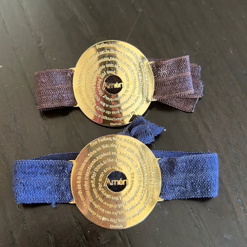 Blue and Brown Our Father Bracelets